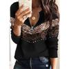 Autumn Hoodie Female Stand Up Collar Zipper Geometric Print Hoodies Long Sleeved Zipper Sweatshirts Women Tops