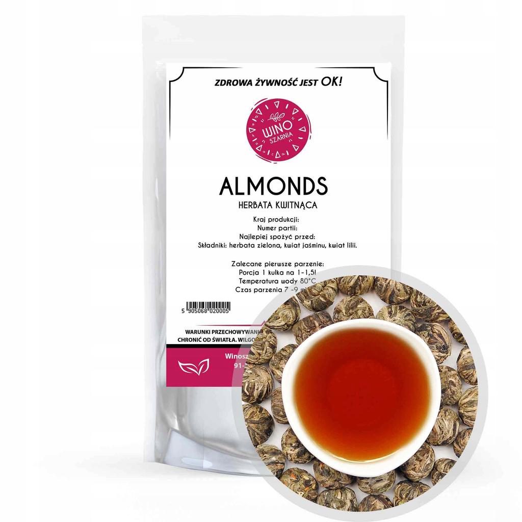 Almonds white green flowering tea - 1 pc 4.0