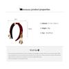Ethnic Bell Round Texture Double Tassel Velvet New Year Red Headband Fashion Versatile Magnificent Hair Accessories for Women