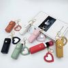 Keychain Lipstick Bag Love Mirror Protective Faux Leather Case Portable Keyring Cell Phones Wallet Car Key Chain