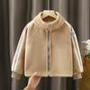 Children's Casual Coat Spring and Autumn Winter Boys and Girls Thick Warm Standing Collar Coat