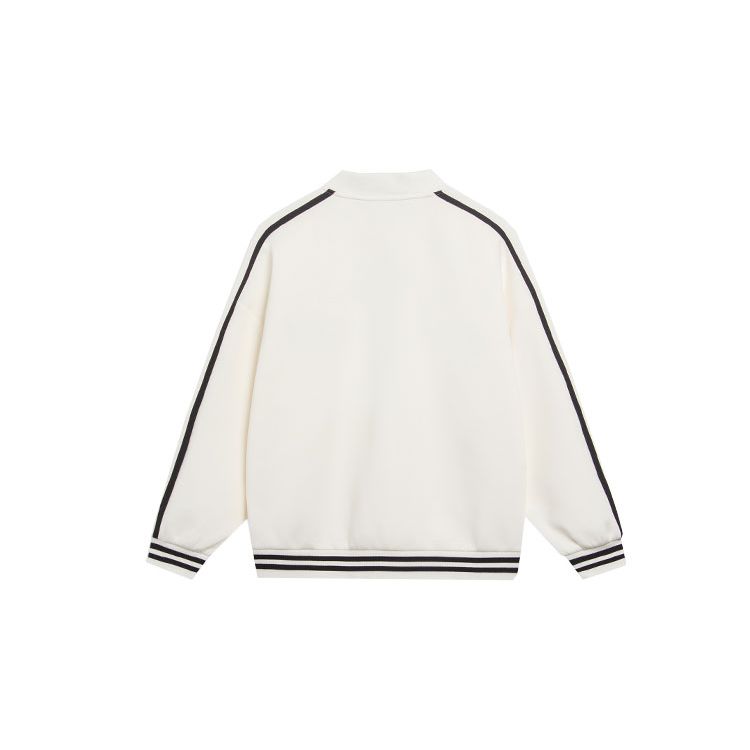 LiNing Sports Lifestyle Series Color Block Logo Letter Вышитый спортивный кардиган с длинным рукавом Бейсбольная куртка Унисекс куртки Off-White AWDU913-1