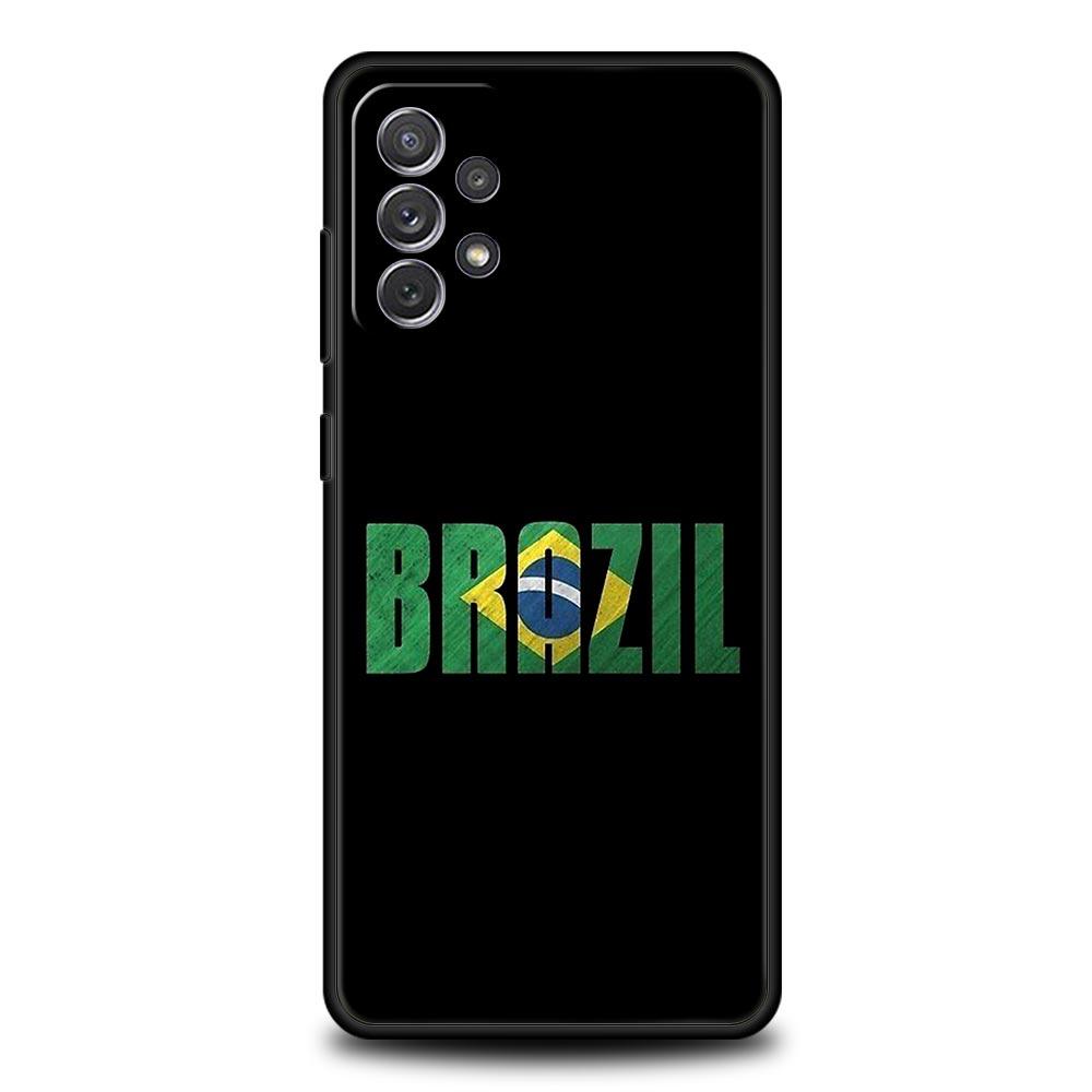 Большой чехол для телефона с флагом Бразилии для Samsung A51 A71 A21S A17 A11 A15 A25 A31 A41 A23 A33 A53 A73 A07 A03S A05S A13 A35 A55 5G