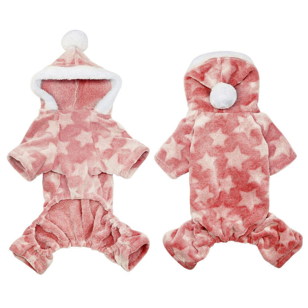 Dog Warm Fleece Clothes Pajamas Winter Puppy Coat Jumper Jumpsuit Cat Pullover Hoodies Chihuahua Teddy Pet Accessories S-2XL