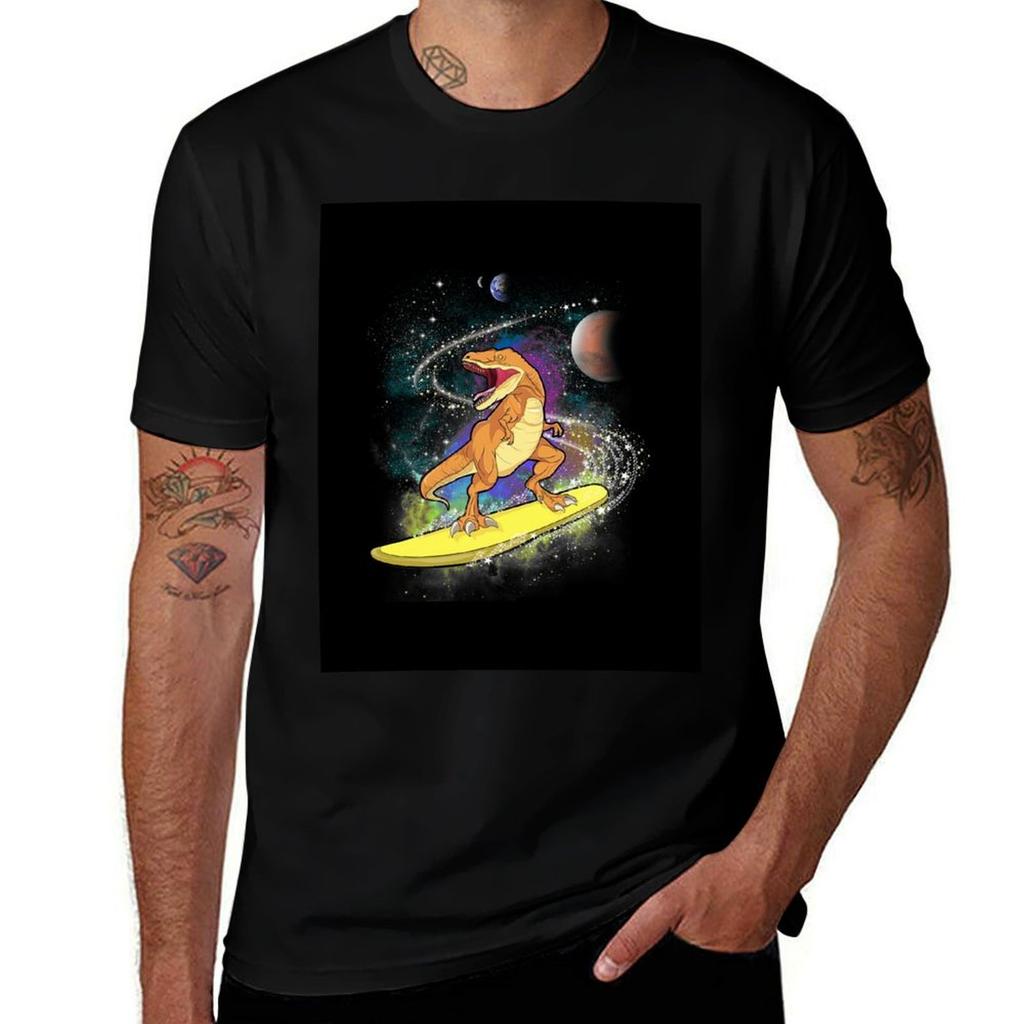 Space Dinosaur Astrosaurus Star Surfer Gift Tshirt Fashion Graphic Tee For Unisex