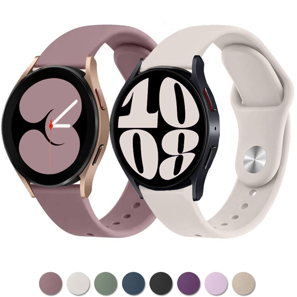 20 мм/22 мм ремешок Для Samsung Galaxy watch 7/6/5 Pro/4/classic/3/Gear S3 Силиконовый браслет correa Huawei watch GT 4/2e/pro/3 ремешок