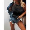 Women's Fashion Hollow Out Lace Eyelet Camisole Shirt