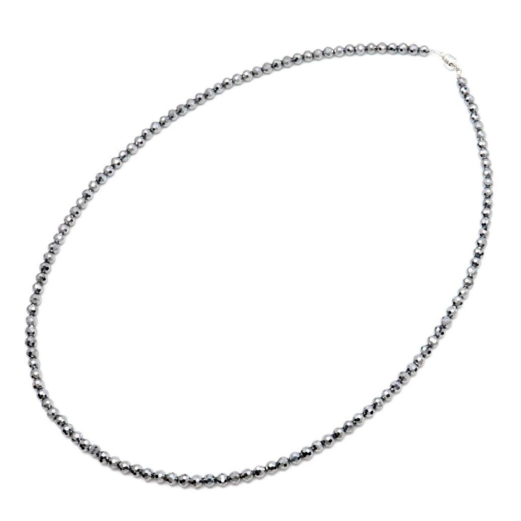 Terahertz Ore Mirror Easy to Magnetic 50cm [GOLD STONE] Necklace, Cut, 4mm, Lightweight, Sparkling, Wear, Type, Length Approx.