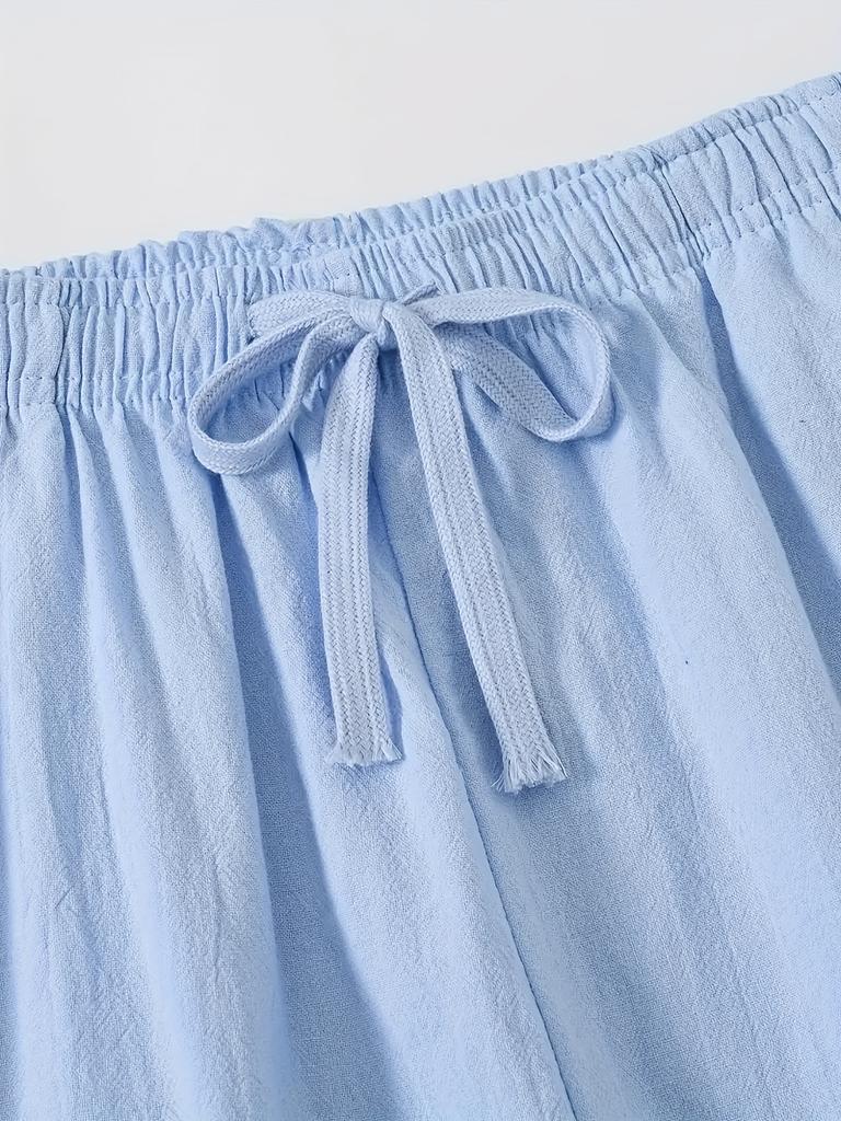 Men's Stylish Comfy Solid Breathable Slim-fit Drawstring Bottom Hiking Jogging Cycling Outdoor Fitness Pants