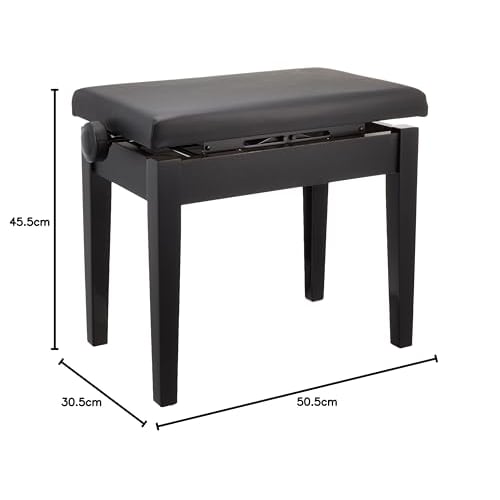 Alps/Japanese-made Piano Stool (Adjustable Height) A-35/Black