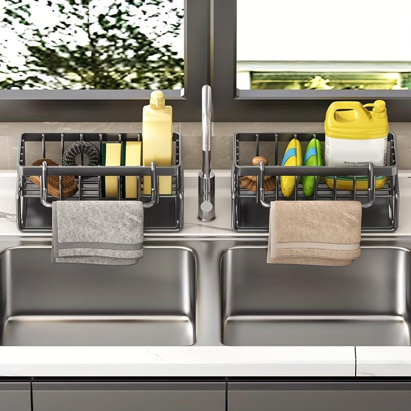 1pc Kitchen Sink Storage Rack Kitchen Sink Organizer with Window-View - Modern Storage Solution for Bathroom and Kitchen Utensils