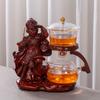 Творческий стеклянный чайный сервиз Monkey King, автоматический чайник, термостойкий чай Kungfu, питье чая, приготовление чая