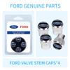LLX2 4Pcs Car Tire Valve Stems Cap Knurling Style Tire Valve Cap Sticker for Ford Fiesta Ranger Focus Kuga Mustang Mondeo Fusion