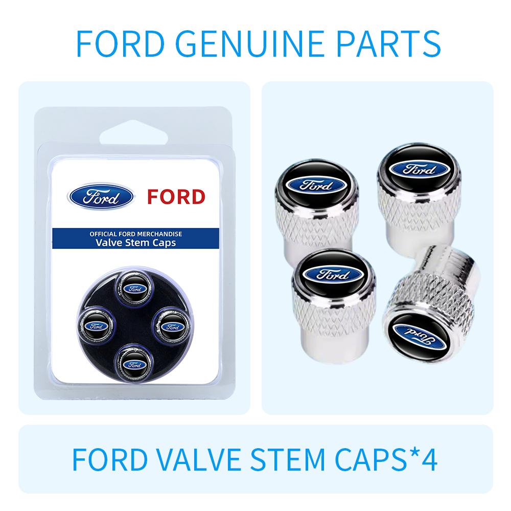LLX2 4Pcs Car Tire Valve Stems Cap Knurling Style Tire Valve Cap Sticker for Ford Fiesta Ranger Focus Kuga Mustang Mondeo Fusion