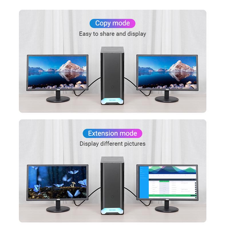 Vention Mini DisplayPort To HDMI Cable 4K HD Thunderbolt 2 HDMI Cable Converter for TV MacBook Air 13 iMac Mini DP To HDMI Cable