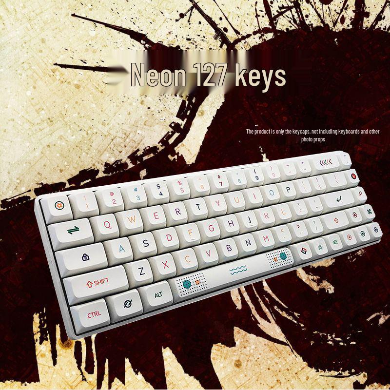 127-Key Neo XDA Height Gaming Keycaps with Russian & Korean Phonetic