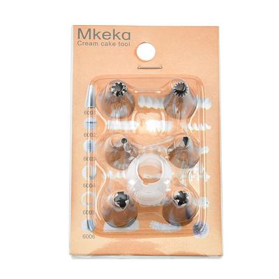 Набор кондитерских насадок с 6 головками «Рот+1 поворот», для выпечки печенья и бобов, для выпечки тортов, инструмент для помощи в приготовлении детского питания, кондитерская насадка