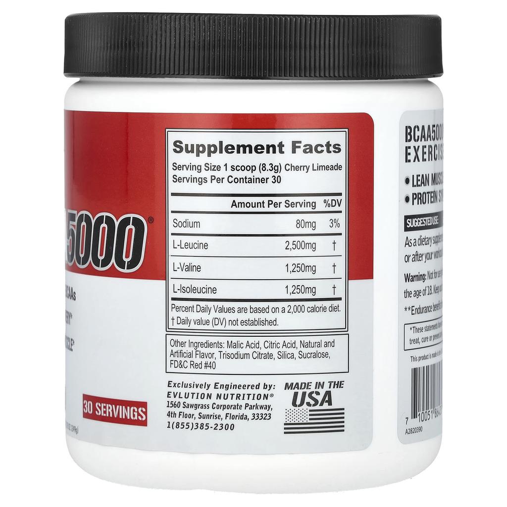 Bcaa5000®, Cherry Limeade, 249G(8.78Oz)