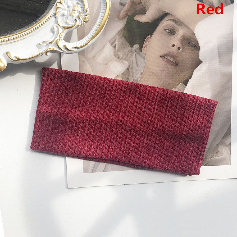 Женские эластичные вязаные повседневные повязки для волос для йоги, широкая повязка на голову, аксессуары для волос, спортивные повязки