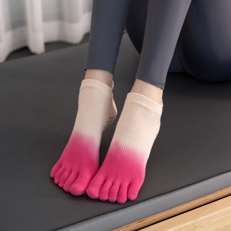 Носки ToeSox с открытой спиной, нескользящие, для йоги и пилатеса, с пятью пальцами — всесезонное качество
