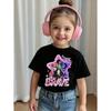 Kpop Style Short-Sleeve T-Shirts for Girls Funny Gift for Kids Summer Short Sleeve Tops Casual Round-Neck Outdoor Girls Clothes