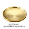 Gold Silver Food Plate Korean Dining Plate Decorative Metal Tray  Dinner
