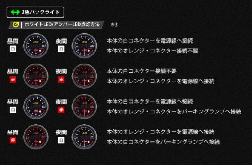 Autogauge motor 52mm water temperature gauge with backlight and angel 458 Japanese-made two-color ring, series.