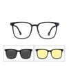 NEW Magnetic Sleeve Mirror Polarized Sunglasses Men's Driving Night Vision Goggles Clip Female Myopia Frame Eyewear Diopter