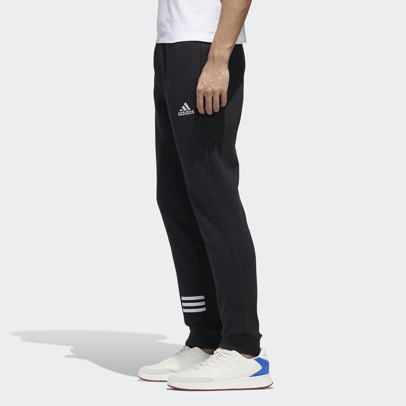 adidas Полосатые беговые джоггеры мужские низ черный GD5452