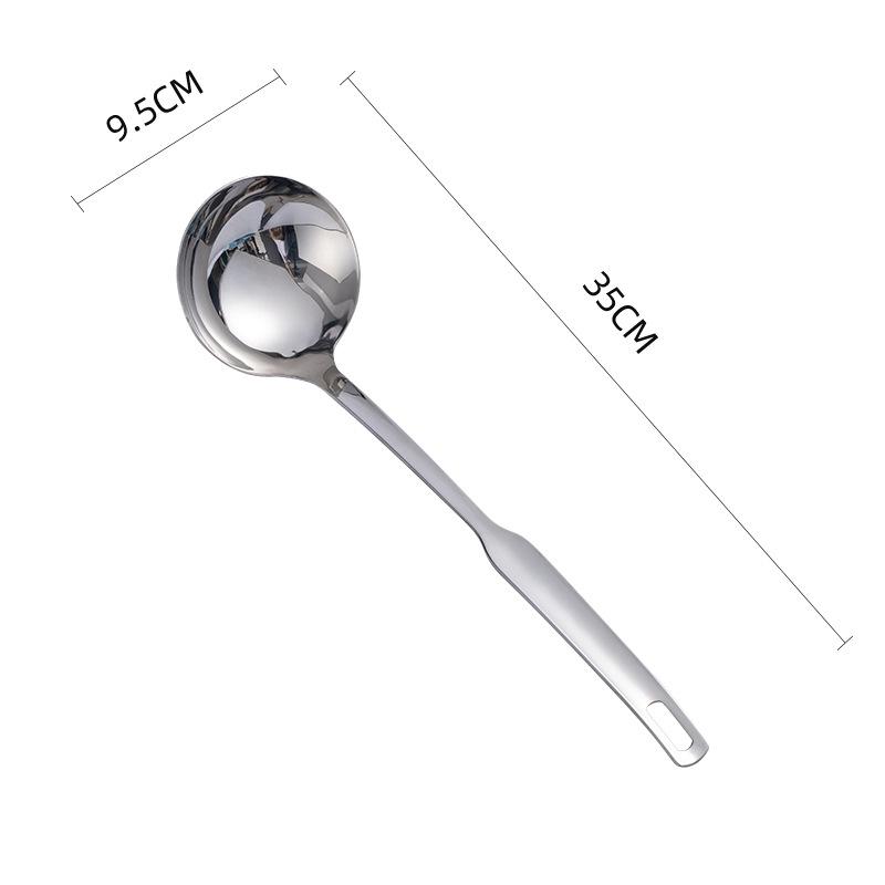 HANYANG Stainless Steel Stir-fry Spatula Kitchen Supplies Kitchen Utensils Spatula Fondue Pot Large Leaky Spoon Home Thickening Large Soup Spoon