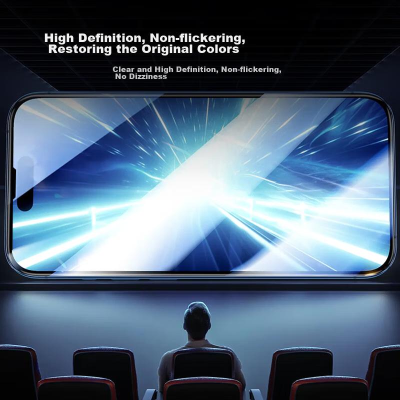IPhone 17 Air Tempered Glass Screen Protector, High Definition Anti-Dust Edge Film, Full Screen Coverage, with Phone Case, Protective Film, 2 Pieces