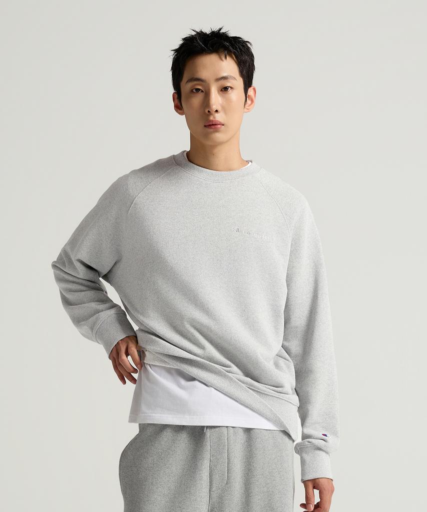CHAMPION Small Logo Loose Fit Sweatshirt Light Grey