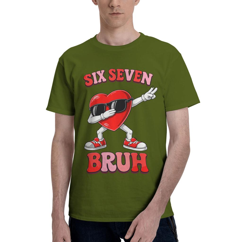 Custom Trendy Six Seven 67 T Shirt Unisex Short Sleeves 100 Cotton Tshirt Leisure Tees Tshirts