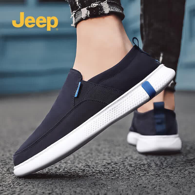 Jeep Мужские дышащие кеды-слипоны из парусины
