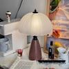 Wabi-Sabi Style Table Lamp: Vintage American Design for Bedroom or Study, French-Inspired Bedside Glass Night Light.
