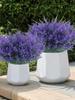 10 Branches Artificial Plants Faux Plastic Lavender UV Resistant Greenery Shrubs Plants for Home Outdoor Wedding Office Garden Decor