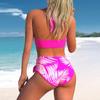Plus Size Women Sexy High Waist Bikini Two Piece Bandeau Bikinis Hot Set 2024 Swimsuits Push Up Swimwear Women Beach Bathing Suit Biquini