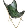 Butterfly Chair Rustic Mid Century Chair Real Hide Leather Chair Lounge Accent