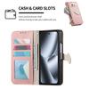 Leaf Buckle Flip Zipper Wallet Cards Solt Leather Case for Google Pixel 11 Pro Fold Shockproof Comfortable Grip Book Stand Cover