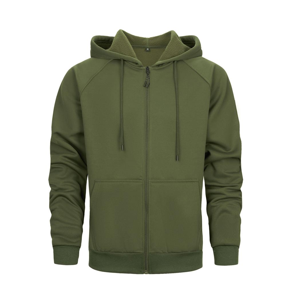Mens Zip Up Hoodie Fleece Lined Hoodie Jacket Men Full Zip Sweatshirts Outdoor Thermal Athletic Hoodies