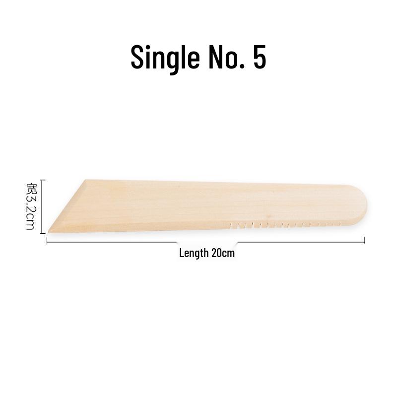 5-Piece Solid Wood Pottery Tools Set: Scraper, Knife, Clay Carving, Ceramic Sculpture, DIY Handmade.