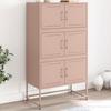 VidaXL Buffet Pink 68.5x38.5x123.5 Cm Steel, Cabinet, Side Cabinet, Storage Cabinet, Cupboard, Sideboard, High Buffet, 846489