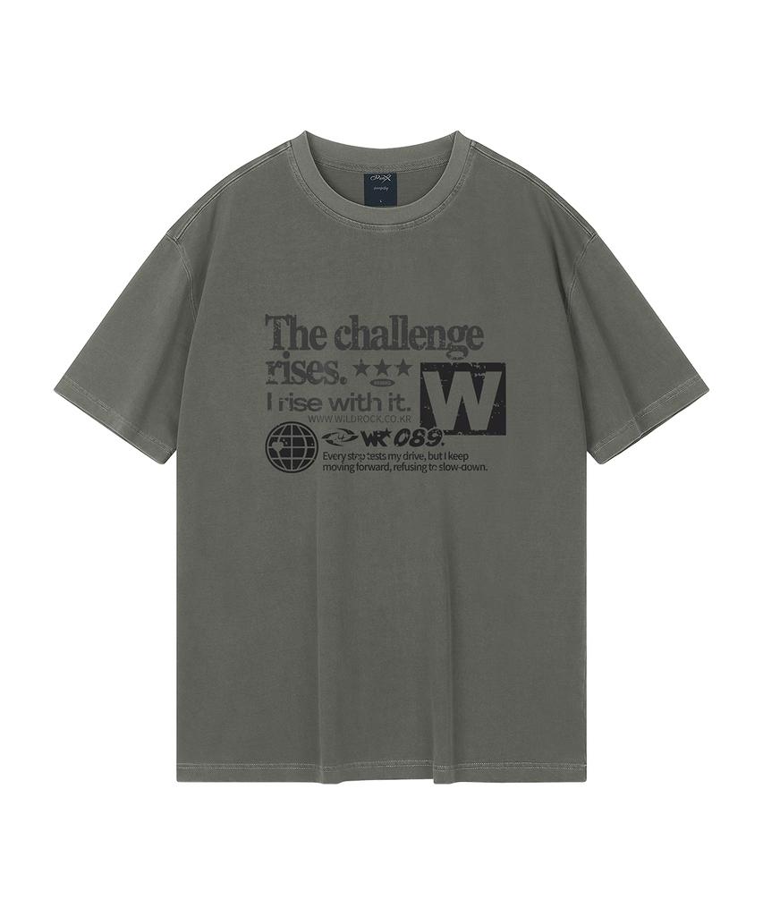 WILDROCK Challenge Pigment Oversized Short Sleeve T-Shirt (Cropped) (Type B)