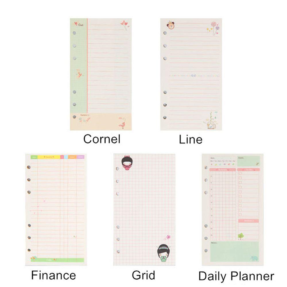 Daily Planner A5 A6 Notebook Refill Loose Leaf Paper Refill Binder Inside Page Notebook Paper