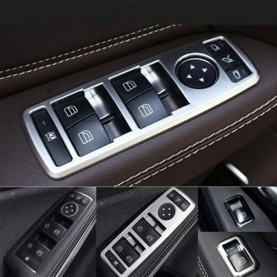 5pcs Car Window Switch Cover Trim For Mercedes Benz A B C E Class W176 W246 W204