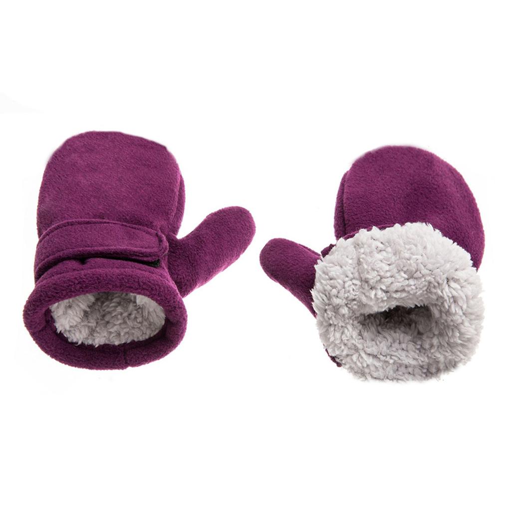 Толстые флисовые варежки для детей мальчиков девочек зимние перчатки теплые лыжные перчатки регулируемые перчатки на подкладке грелки для рук