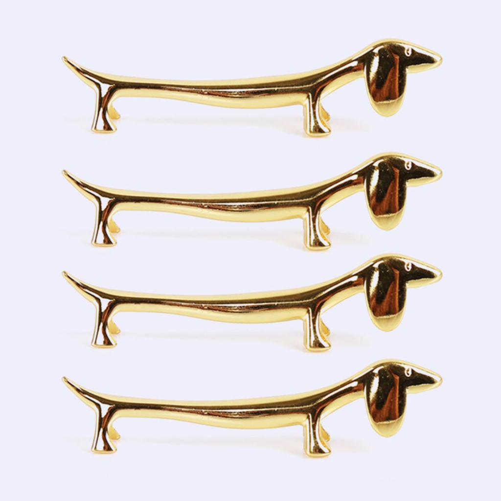 Прекрасная маленькая собачка подставка для палочек для еды искусство ремесло нержавеющая сталь декор