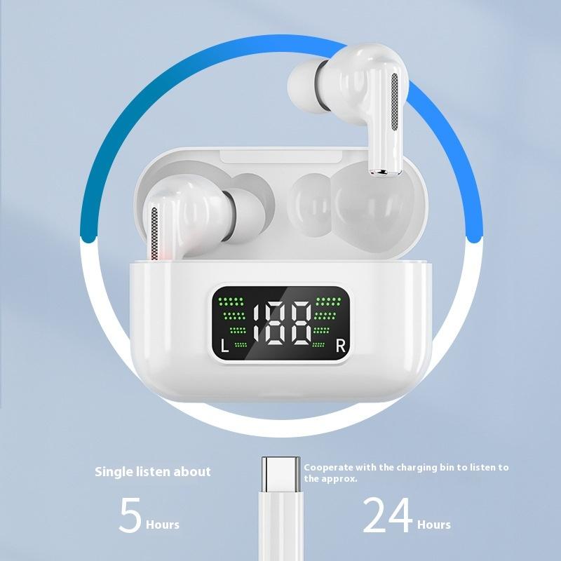 Bluetooth-гарнитура с цифровым дисплеем, внутриканальные наушники True Wireless, спортивная, с длительным сроком службы батареи, шумоподавлением, Bluetooth-гарнитура