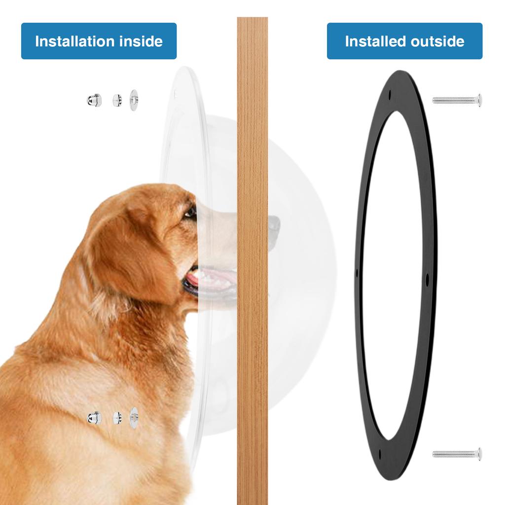 Dog Window for Fence Acrylic Clear View Dome Bubble Window - Dog Dome Window Cat Pets Dome Safe Ventilation Hole Pet Peek Window