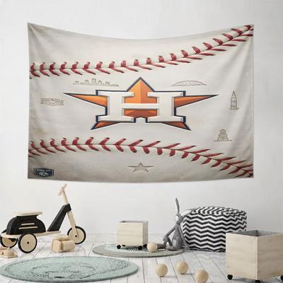 Baseball-Inspired Houston Star Design Pattern Wall Hanging Tapestry Decorative Tapestry Home Decor for Bedroom and Living Room
